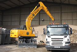 Skip Hire Epping unloading a lorry for transfer